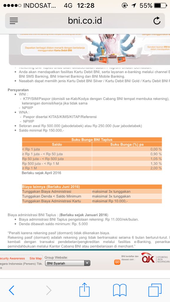 mdonovanm's tweet photo. @BNICustomerCare @bni Tolong ya di update persyaratan utk buka rekening baru ditambah KK Asli, jadi calon nasabah gak dibuat bolak balik. https://t.co/OEbk67hHcz