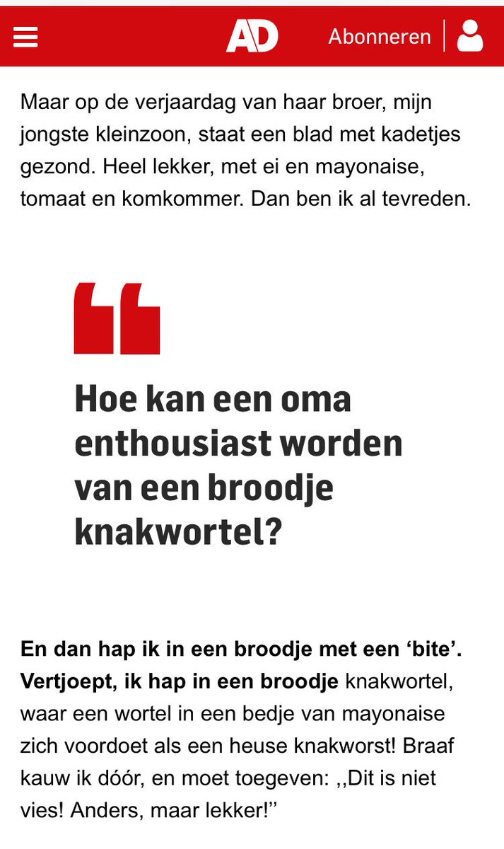 Vandaag ons revolutionaire broodje in <a href="/ADnl/">AD.nl</a> ! Kom je zaterdag proeven tijdens de opendag <a href="/Floriade2022/">Floriade2022</a> ?ad.nl/binnenland/ver… #Almere