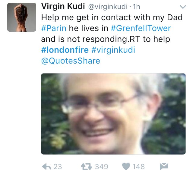 MissingAttack's tweet image. RT AND SHARE TO HELP HER FIND HER DAD! #LondonFire