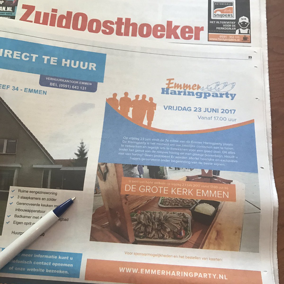 Ben jij er ook bij? Vrijdag 23 juni om 17.00 uur is de 7e Emmer Haringparty in de Grote Kerk. Koop je kaartje op emmerharingparty.nl