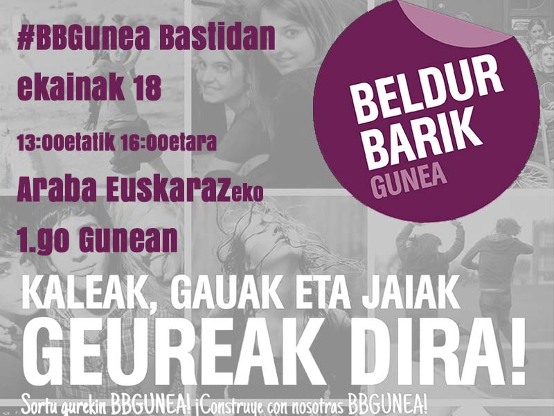 #BBGunea Bastidan! Wow! Araba Euskaraz, eraso sexistarik gabeko gunea! 
Ekainak 18. 13:00-16:00. 1.go Gunean
bit.ly/2t0wQVf