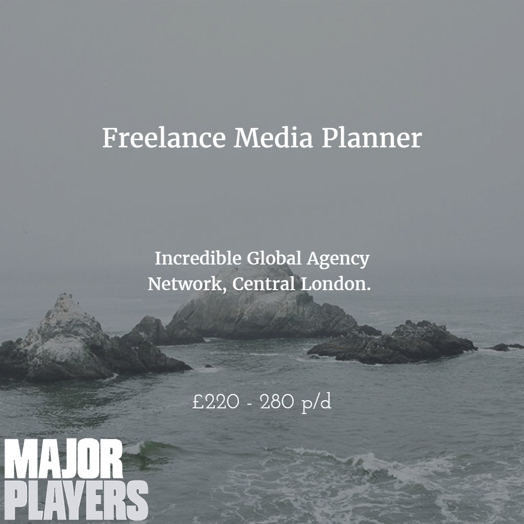 DigitalJackMP's tweet photo. £220 - 280 p/d #Digital #Jobs #Freelance #Mediaplanning #media https://t.co/csrD0PPnJJ
