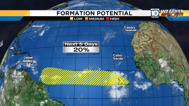 Tropics update showers & storms associated with a strong tropical wave SW of Africa has a 20% chance of development https://t.co/F9JDhUgk6T