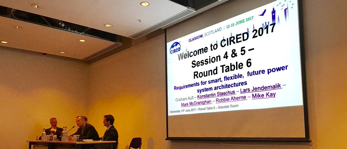 Thank you @CIREDevents! Cracking Roundtable on req't for smart, flexible power system architecture ft <a href="/TheIET/">The IET​</a>'s Mike Kay #FPSAProject