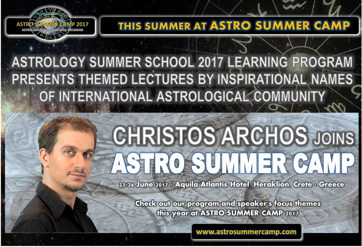 astrosummercamp's tweet photo. Christos Archos joins our lecturers team of Astrology Summer School Program at ASTRO SUMMER CAMP 2017, this June ! https://t.co/LWP2HZG2UJ https://t.co/bkluildJCZ