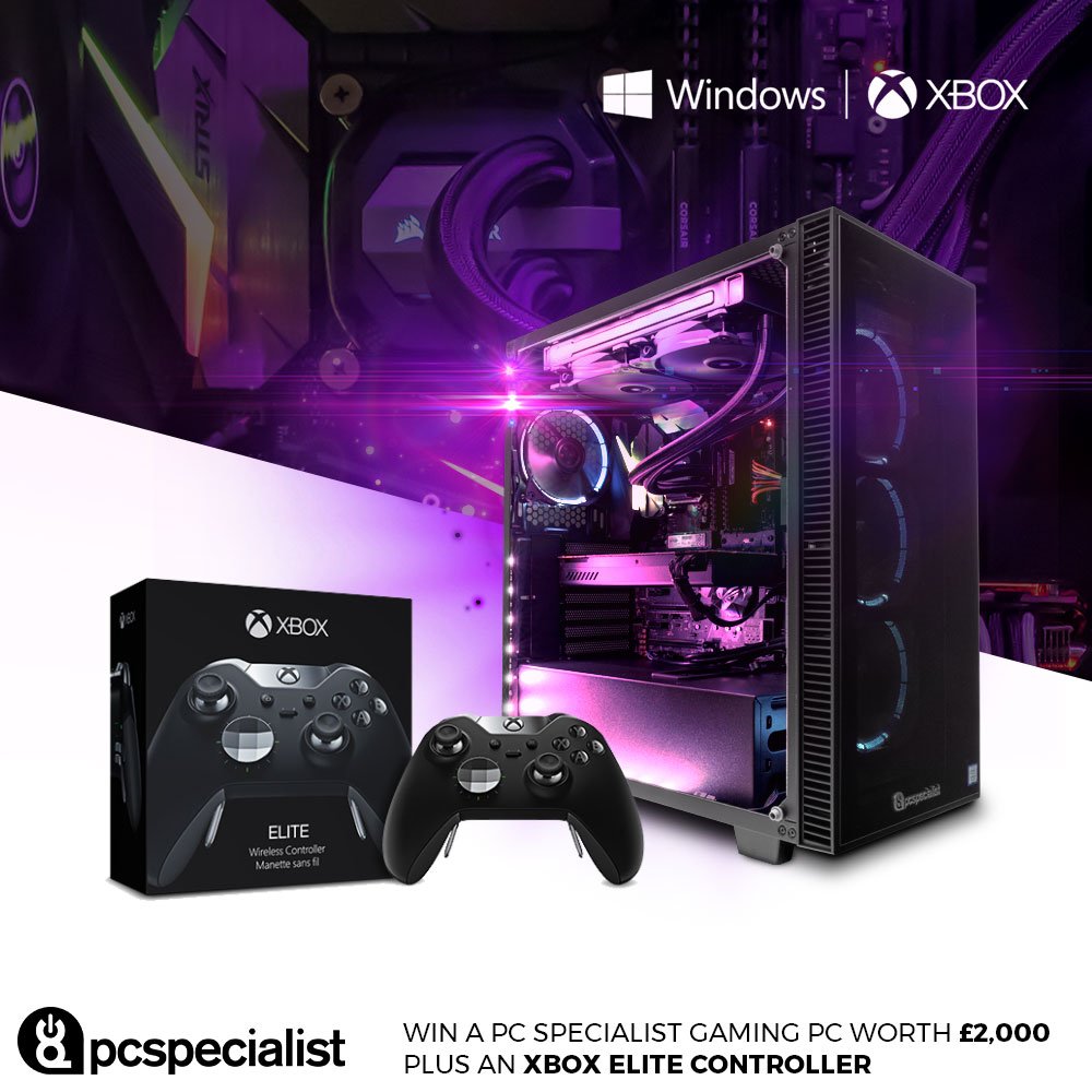 PCSpecialist's tweet image. WIN A £2000 GAMING PC AND XBOX ONE ELITE CONTROLLER BUNDLE!

Powered by #Windows10

Enter here: bit.ly/2rvir1k