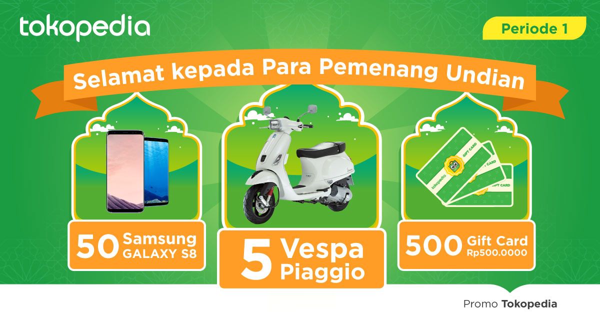tokopedia's tweet photo. Selamat kepada seluruh pemenang beruntung promo undian Tokopedia periode ke-1. Cek sekarang nama kamu di sini! https://t.co/JVGQlyoBH9 https://t.co/f4Kz3dvNU1