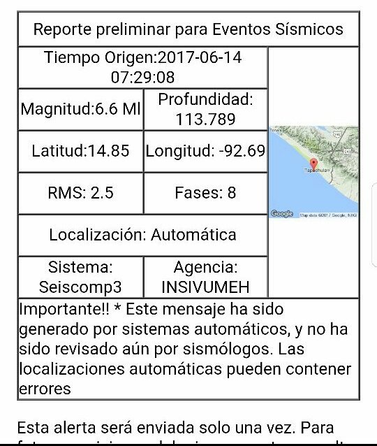 insivumehgt's tweet photo. Información preliminar de sismo sensible con magnitud de 6.6 y epicentro frente a costas de México https://t.co/OAFsJgEyyc