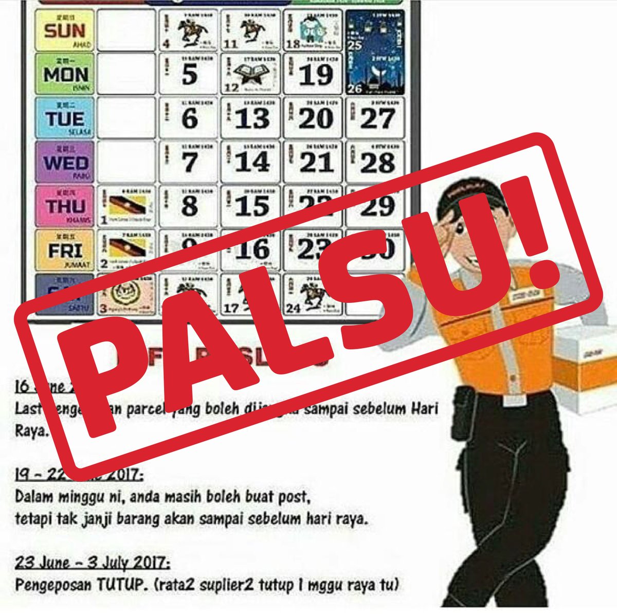 Barang Pos Laju Tak Sampai - BARANG BARU