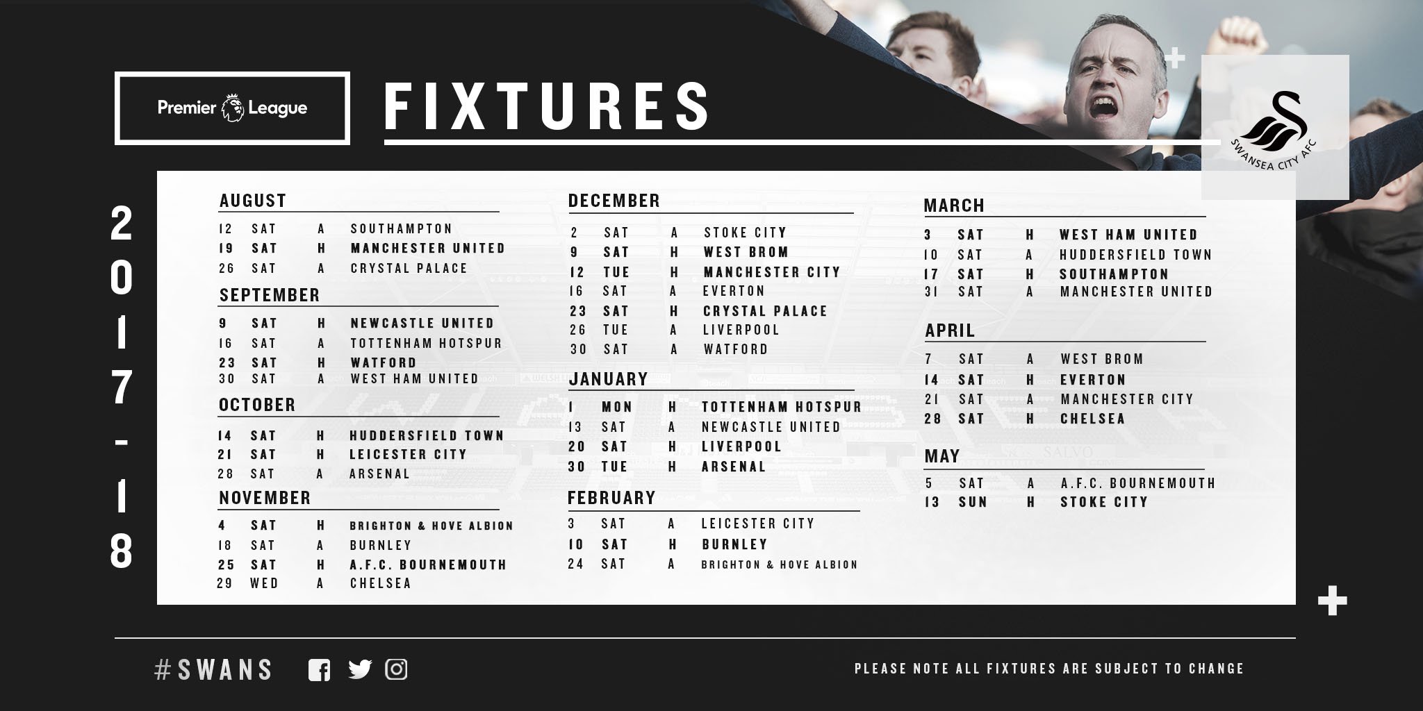 Swansea fixtures on sale