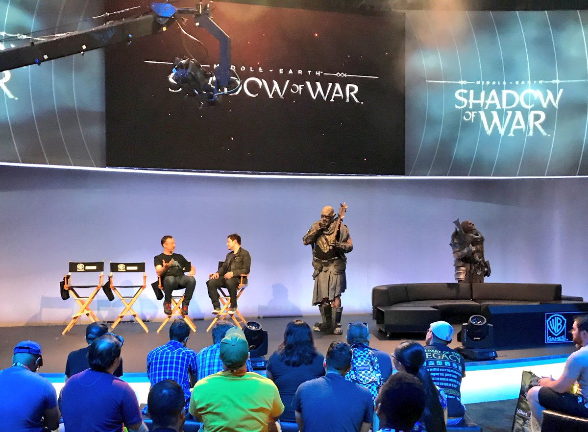 Dapper_Tux's tweet photo. Tough as nails panel for .@shadowofwargame #OrcProblems #E3 #E32017 https://t.co/CNmI42SU3Y