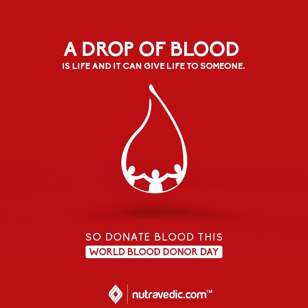 nvedic's tweet photo. World Blood Donor Day!
#14thJune #WorldBloodDonorsDay #Nutravedic #Ayurvedic #Medicines #Drug #Day https://t.co/Wo4rOgDgV9