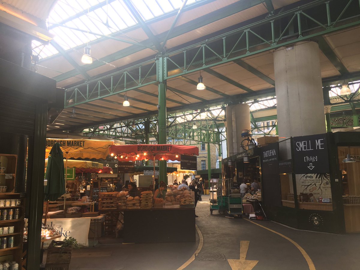 TimeOutLondon's tweet photo. The sun is shining down on @boroughmarket today, as it reopens 10 days after terror attacks https://t.co/mJ8Dbp7Lnv