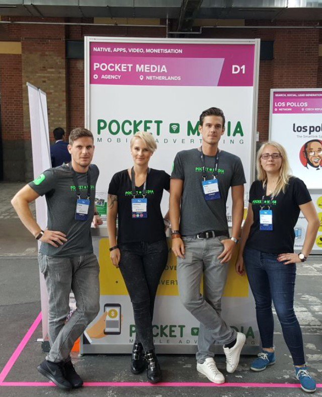 First day at #AWEurope! Mathijs, Arina, Aleksandra, and Robin are here to talk #CPI #CPA #displayadvertising! See you at Booth D1