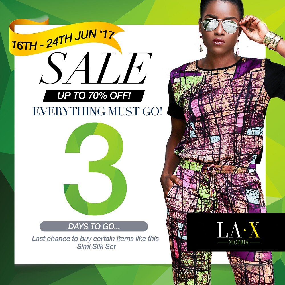 LAXNG's tweet photo. The #Countdown continues as we offer 70% off items in our store!!! 😎🙌! Make it a date this weekend.💃💃💃#fashion #sales #discounts #picture https://t.co/wuWRzdKBHb