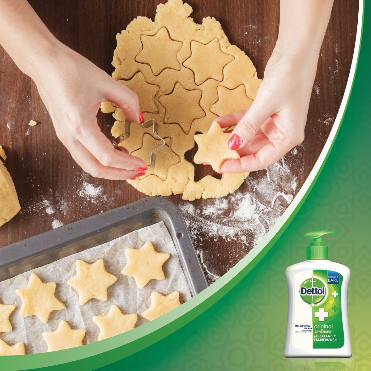 Biasakan cuci tangan dengan Dettol Handwash sebelum &amp; sesudah membuat kue. RT jika setuju &amp; Like jika sudah melakukannya! #SebagianDariIman