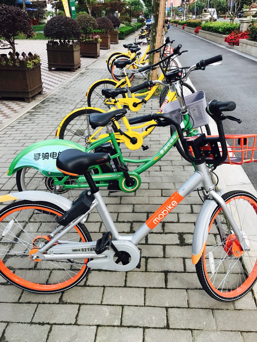 aghose's tweet image. Unlike in the West where rented bikes have to be returned to docking stations, in China you can drop the bike in any random place! #GPStech