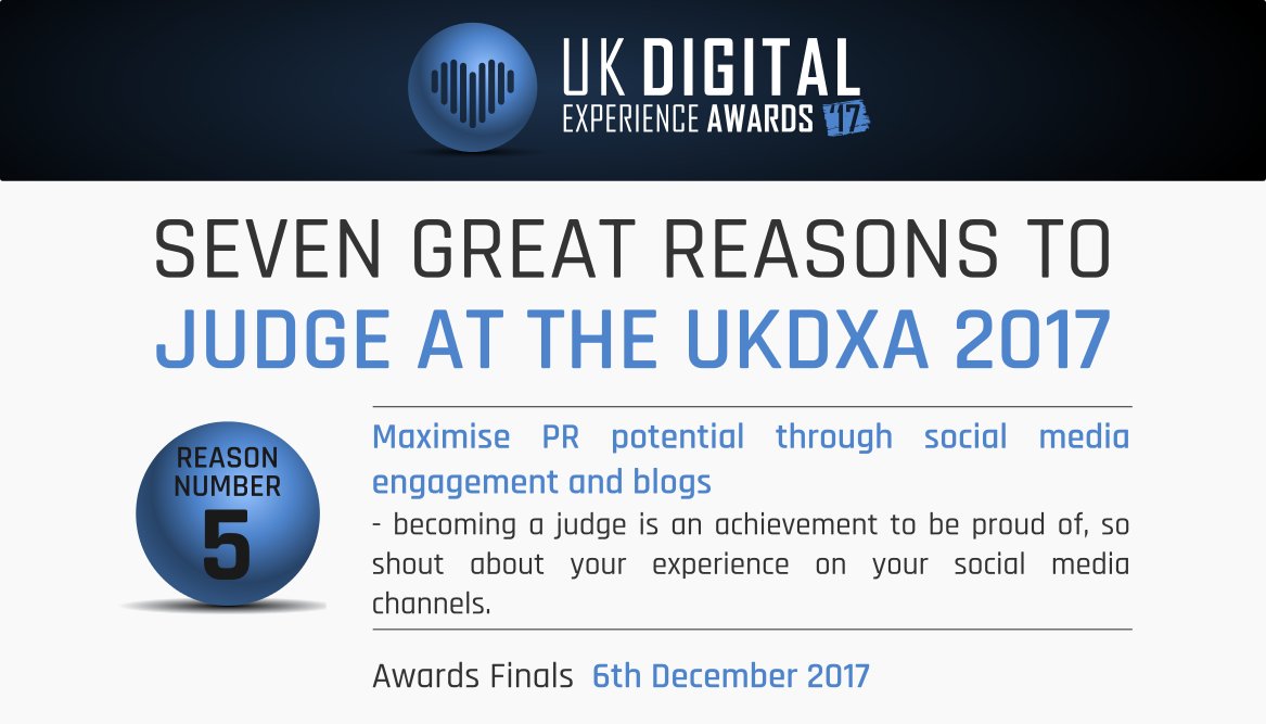 PS_Awards's tweet photo. Here is one great reason why you should apply to judge for the UK Digital Experience Awards! https://t.co/Q3yaVP9eK2 https://t.co/yBiuD50tPc