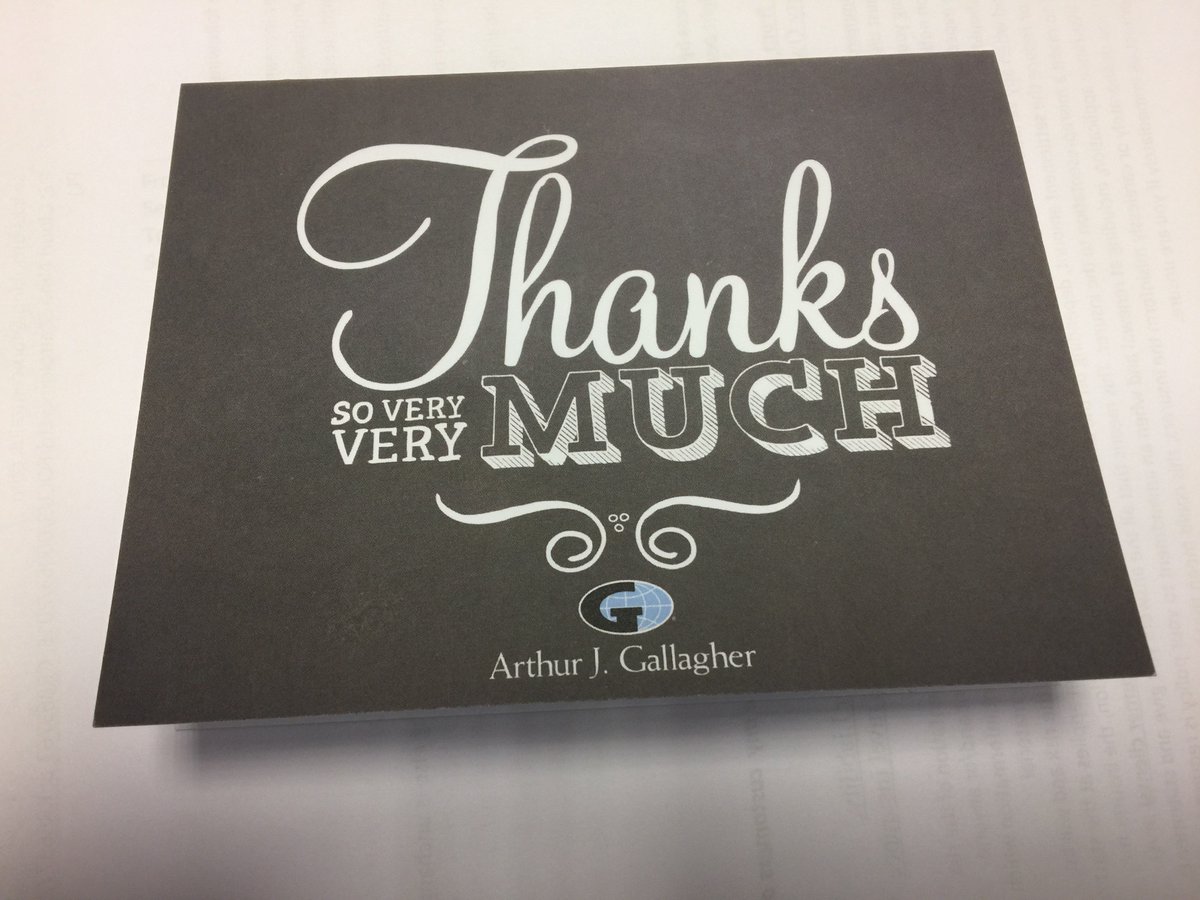 focusforbrokers's tweet photo. What a lovely thank you card from @AJG_Intl Llantrisant, sent to our Underwriter Karen for her great service #brokerdevelopment #ThankYou https://t.co/y5Of3m7w5S