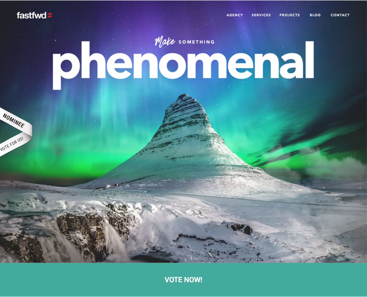fastfwdco's tweet image. We&apos;ve been nominated for AWWWARDS! - you can vote for us here (it takes 2 secs):
awwwards.com/sites/make-som… #design #Webdesign #digitalagency
