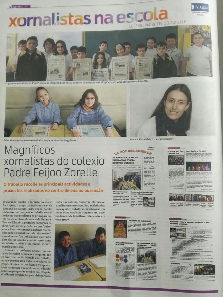 feijoozorelle's tweet photo. Parabéns aos alumnos premiados no concurso Xornalistas na Escola de @LaRegion e ás súas profes @bioxeozorelle, Rosa e Tamara! https://t.co/AwnHAAyR3Q