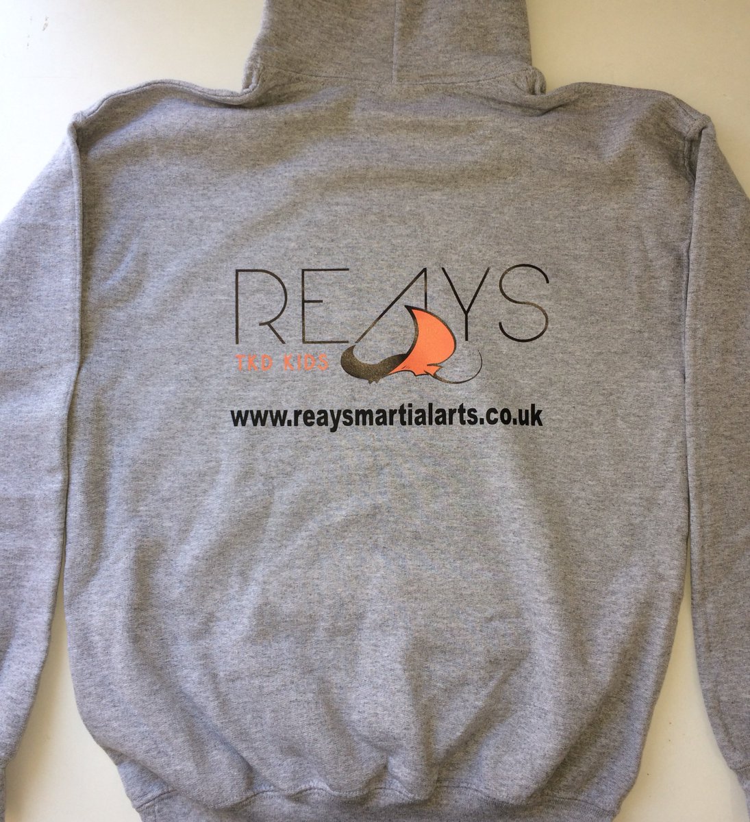 EmbroiderYes's tweet image. Just finished a hoodie for Reays Martial Arts! We will officially be opening tomorrow along with @DorstSchoolWear