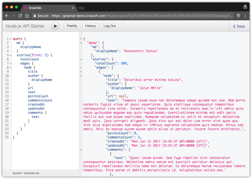 koistya's tweet image. Hacker News API demo built with @GraphQL graphql-demo.kriasoft.com  #graphql #reactjs #relayjs