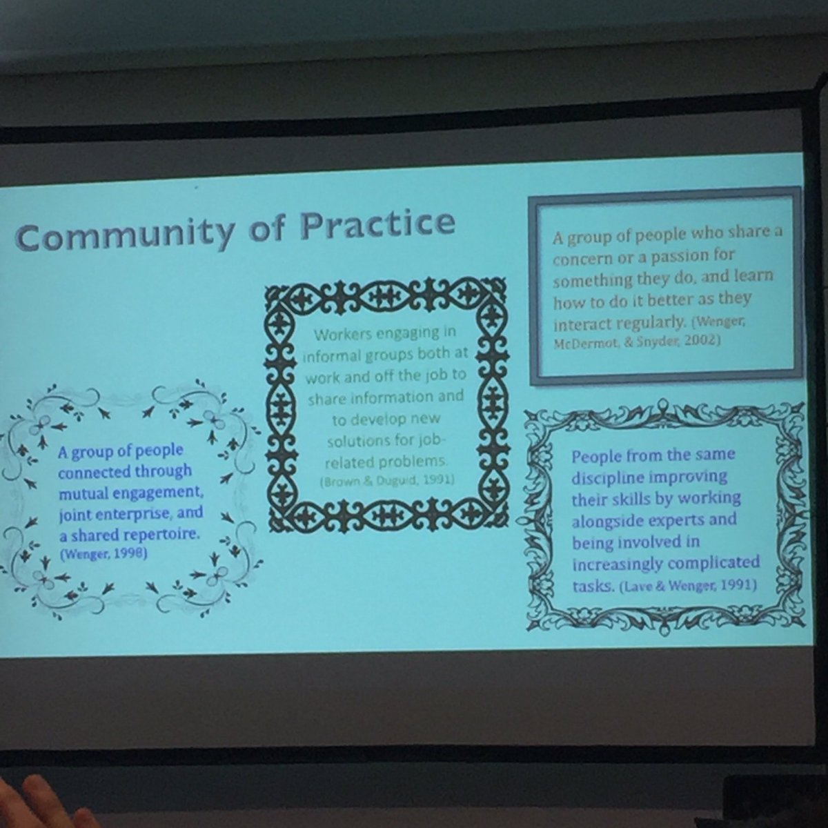 Different definitions of communities of practice #room1 #with #Ecsite2017 <a href="/Ecsite_TFG/">TheFacilitationGroup</a>