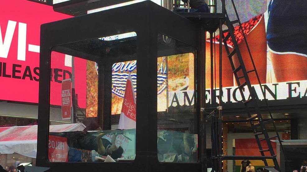 meldcc's tweet photo. @paulABACUS #earlymorningopera #holocenes #timessquare #art #climatechange #WaterIsLife #ActOnClimate #ClimateAction #WorldScienceFestival. https://t.co/owt4h6eaBq