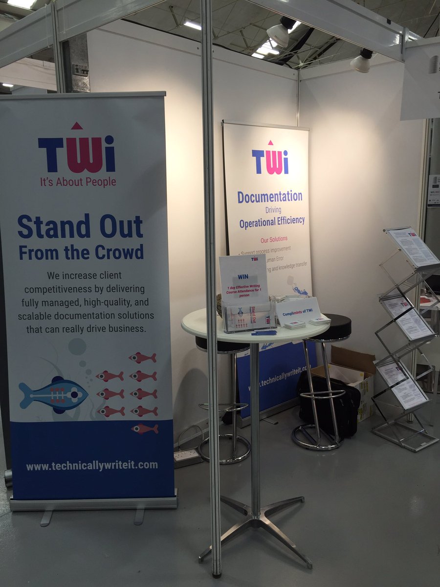 TechWriteIT's tweet photo. We are set-up and ready to talk about making your documentation usable and more effective @ConstructSummit #Engineering17 #Rebuild17 https://t.co/6YDPMgETvg