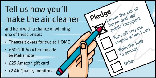 BeeNetwork's tweet photo. Tweet us your #GMCleanAirDay pledge using the hashtag! Prizes include a £25 Amazon voucher and tickets to #HOME_MCR https://t.co/QuxZswFV8s https://t.co/kaVTGPT3ip