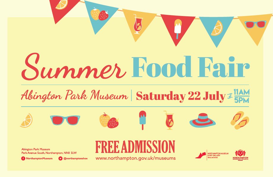 A date for your diary - Summer Food Fair at Abington Park Museum. A few stalls currently still available. Info at: northampton.gov.uk/info/200243/mu…