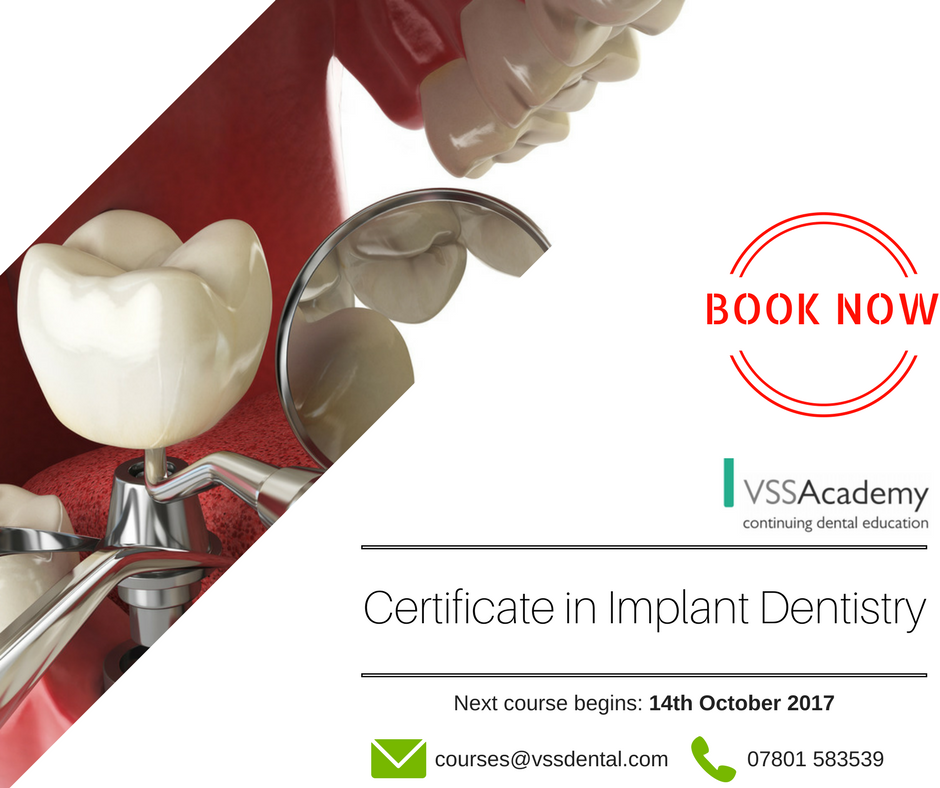 StraumannUK's tweet photo. Places are running out to get your #VSSAcademy Certificate in #ImplantDentistry on our next course starting 14th October! Call 07801 583539! https://t.co/DdGChoWyWX