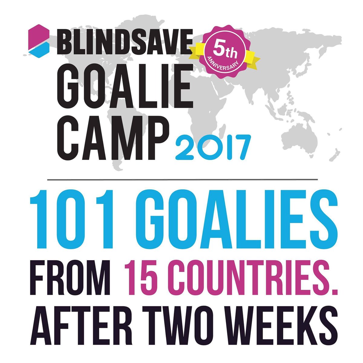 It’s unbelievable. ☄☄☄ 101 goalies from all around the world will take part in BLINDSAVE goalie camp. 🌍 See you! #goaliecamp2017 #floorball