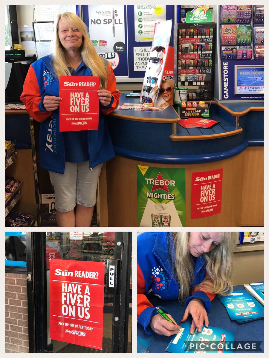 Sam_NewsUK's tweet photo. Bringing the Sun down to #Tenterden today with #sunsavers, Mace Petrol station staff loving the idea and filling in those leaflets! ☀️☀️☀️☀️ https://t.co/TWilCjIKQ5
