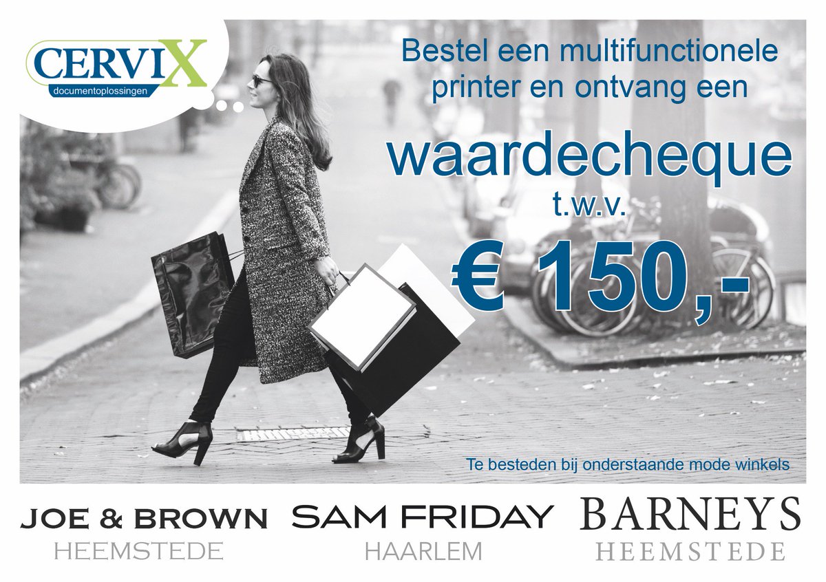 copierprinter's tweet image. Bestel een multifunctionele printer en ontvang een waardecheque t.w.v. € 150,- 
victor@cervixinfo.nl 023-3030611