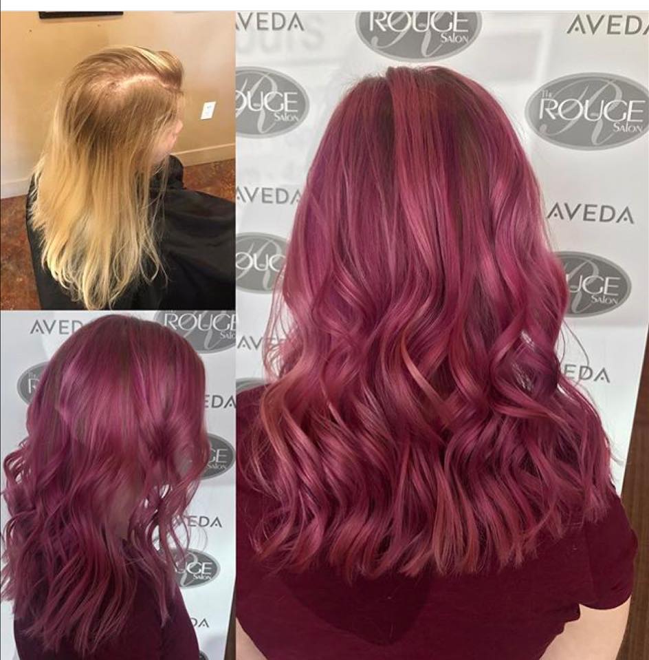 therougesalon's tweet photo. "I feel like a my little pony in the best way possible!" Fun with Lizzie today! 💗Color by Amber #therougesalon #aveda #avedacolor #GVSU https://t.co/ixQzmI10Zl
