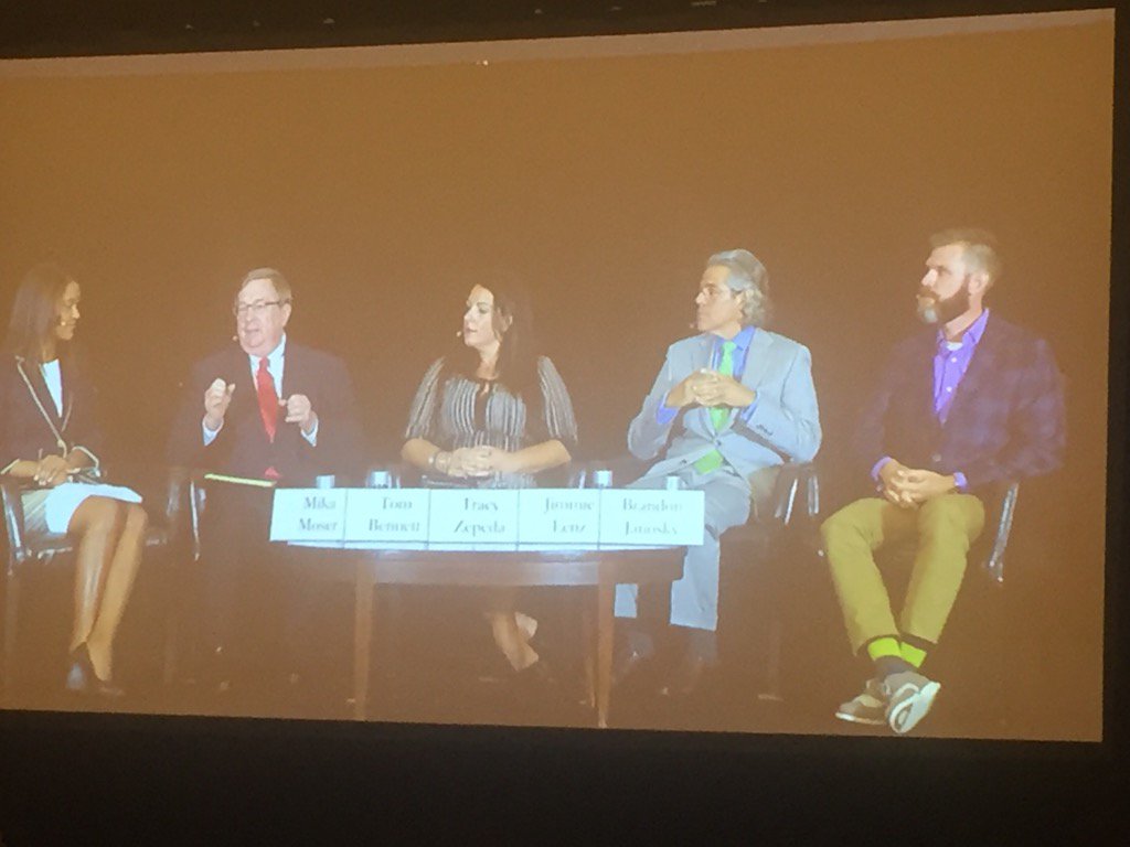 <a href="/mikamoser/">Mika</a> leads bank panel discussion - how to add technology innovations to community #bank strategies. #bdaudit17