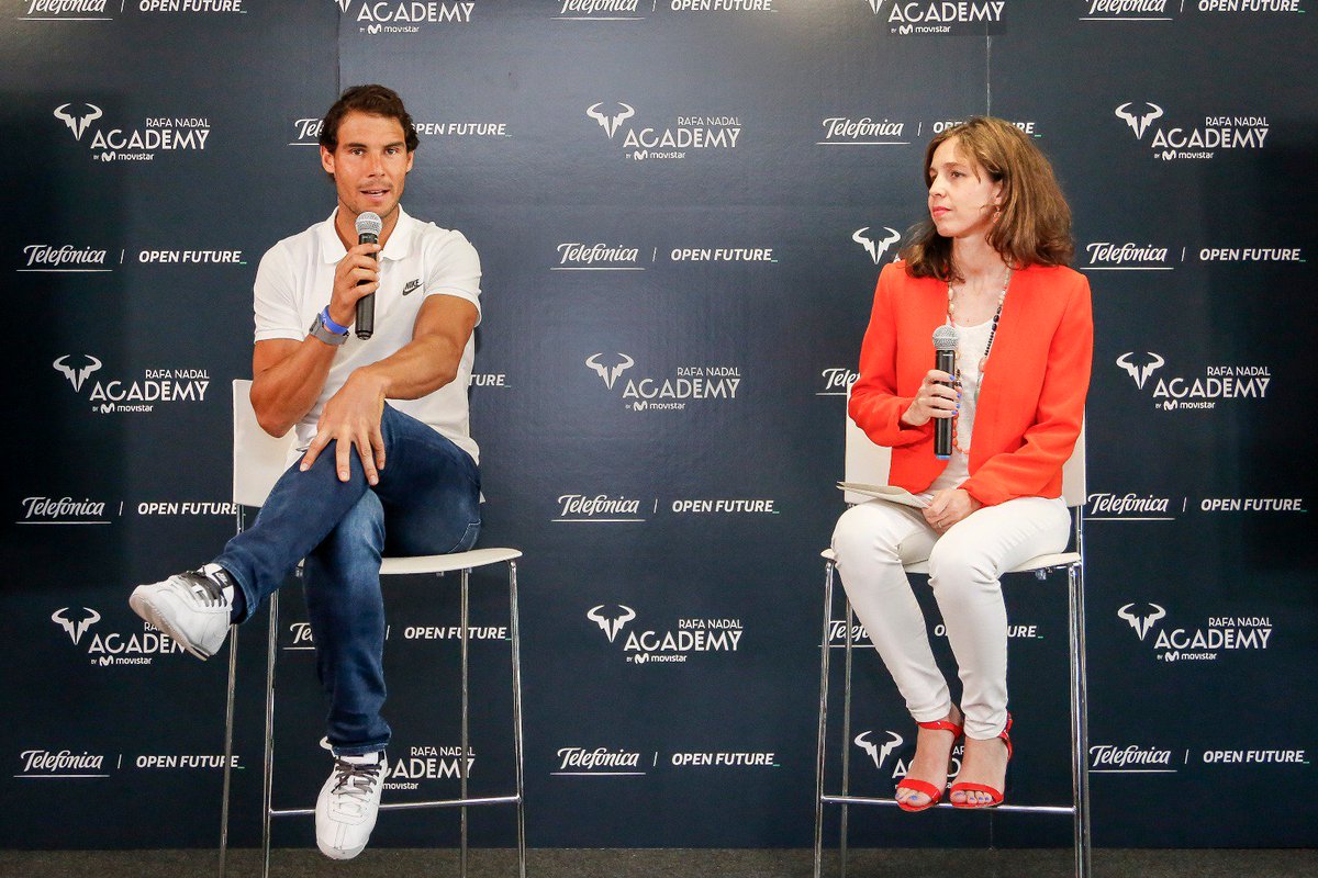 rnadalacademy's tweet photo. Today @Telefonica and @RafaelNadal presented the tech startups that will work with the #RafaNadalAcademy! @OpenFuture_ https://t.co/sm1Rg2ccry