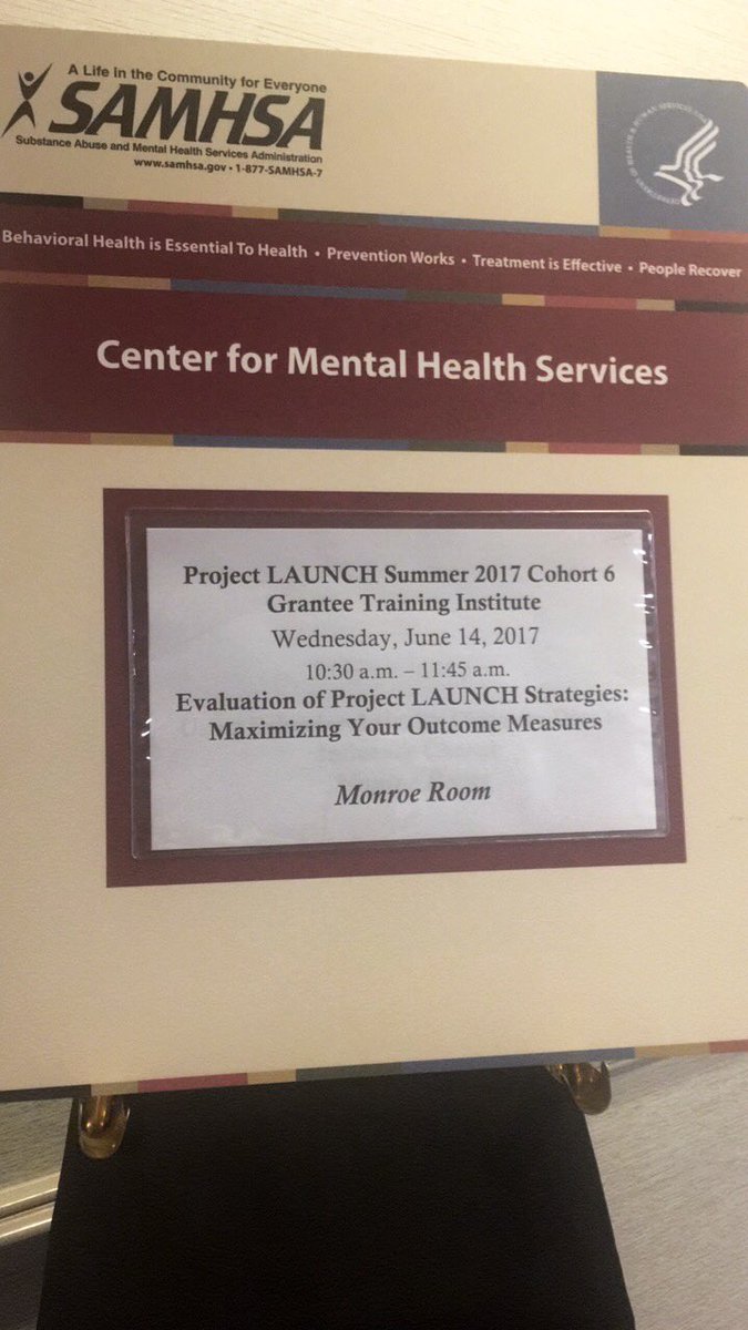 Andrea_Oneal's tweet photo. Presenting today on the Evaluation of #ProjectLAUNCH Strategies at the 2017 Grantee Training Institute #NJProjectLAUNCH @HealthySafeKids https://t.co/hoJ3T536No