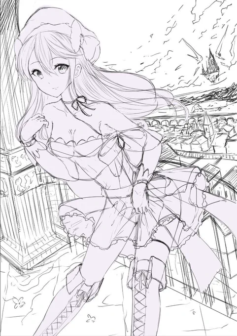 下書きが少し細かくなった