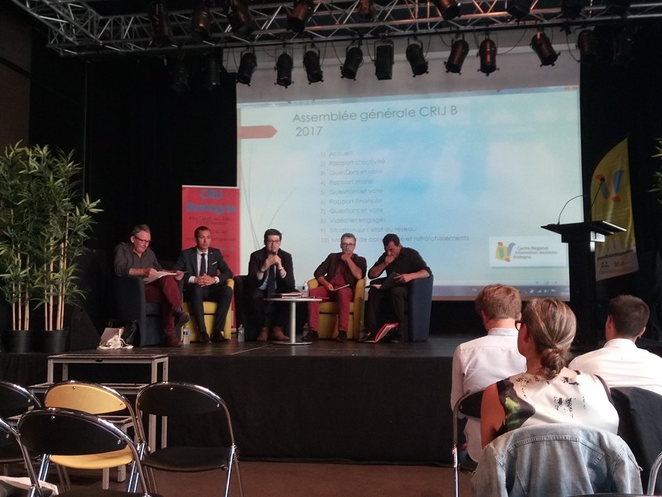La @fedeb29 au titre du CRAJEP Bretagne présente à la 42eme AG @CRIJBretagne, présidé par @thomgachet. 
Cc <a href="/La_FAGE/">FAGE</a>