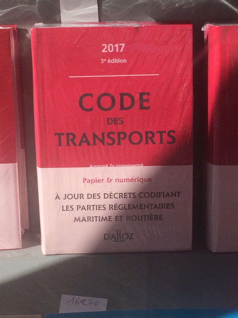 Xavier_Delpech's tweet photo. Sortie ce jour de la 3e édition de notre #CodeDesTransports @Dalloz (dir. Ph. Delebecque) https://t.co/QWCNUrFBEh https://t.co/aJmZe0jkR8