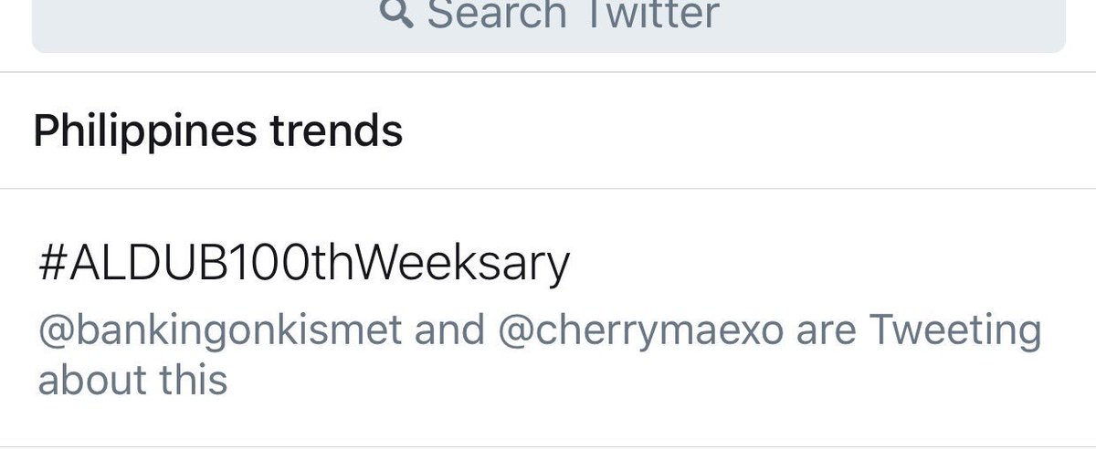 Ms_Maiden07's tweet photo. And we are now top trending 😊 The magic and power of ADN lives on, all for the love of Maine and Alden ❤ #ALDUB100thWeeksary https://t.co/DIepDrhUtC