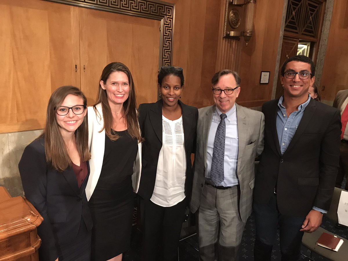 AHAFoundation's tweet image. Team @AHAFoundation celebrating @Ayaan's testimony today for the Senate Homeland Security Committee. #HSGAC