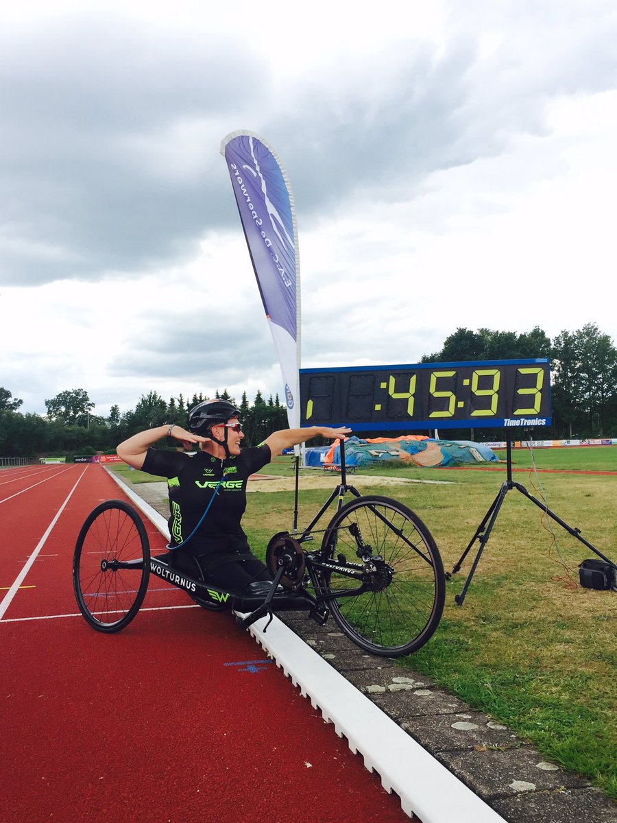 ParaSportNL's tweet photo. Verbreek jij -in een HANDBIKE 💪- het record (400m in 45,94) van paralympiër Jennette Janssen?Kom naar de WC Para-Cycling in @GemeenteEmmen! https://t.co/x236EH1yV3