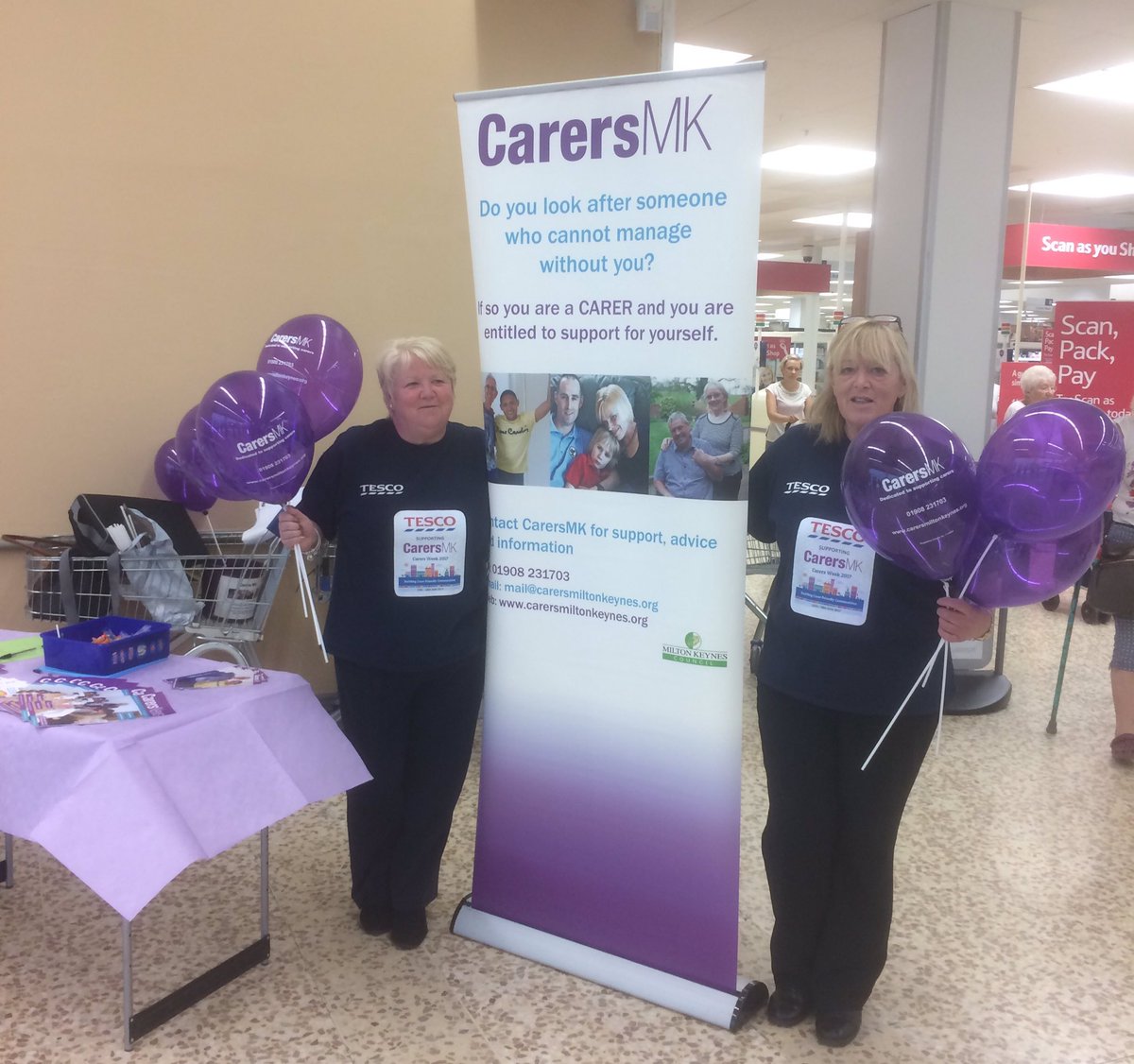 Its Carers Week 2017 &amp; <a href="/Tesco/">Tesco</a> Community Champs in MK are supporting <a href="/CarersMK/">Carers Milton Keynes</a> ! Today <a href="/Tesco2885/">Tesco MK Kingston</a> Tomorrow we're at <a href="/TE2898/">Tesco Bletchley</a> Pop in &amp; see us!