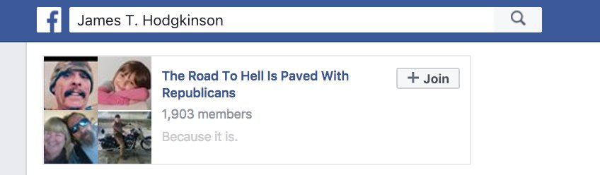 James Hodgkinson Facebook page already scrubbed