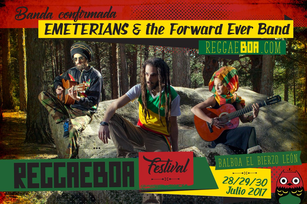 .<a href="/Emeterians/">Emeterians</a> primer grupo confirmado del #ReggaeBoa2017!!! Gracias por acompañarnos de parte de la organización! facebook.com/reggaeboa2/pub…