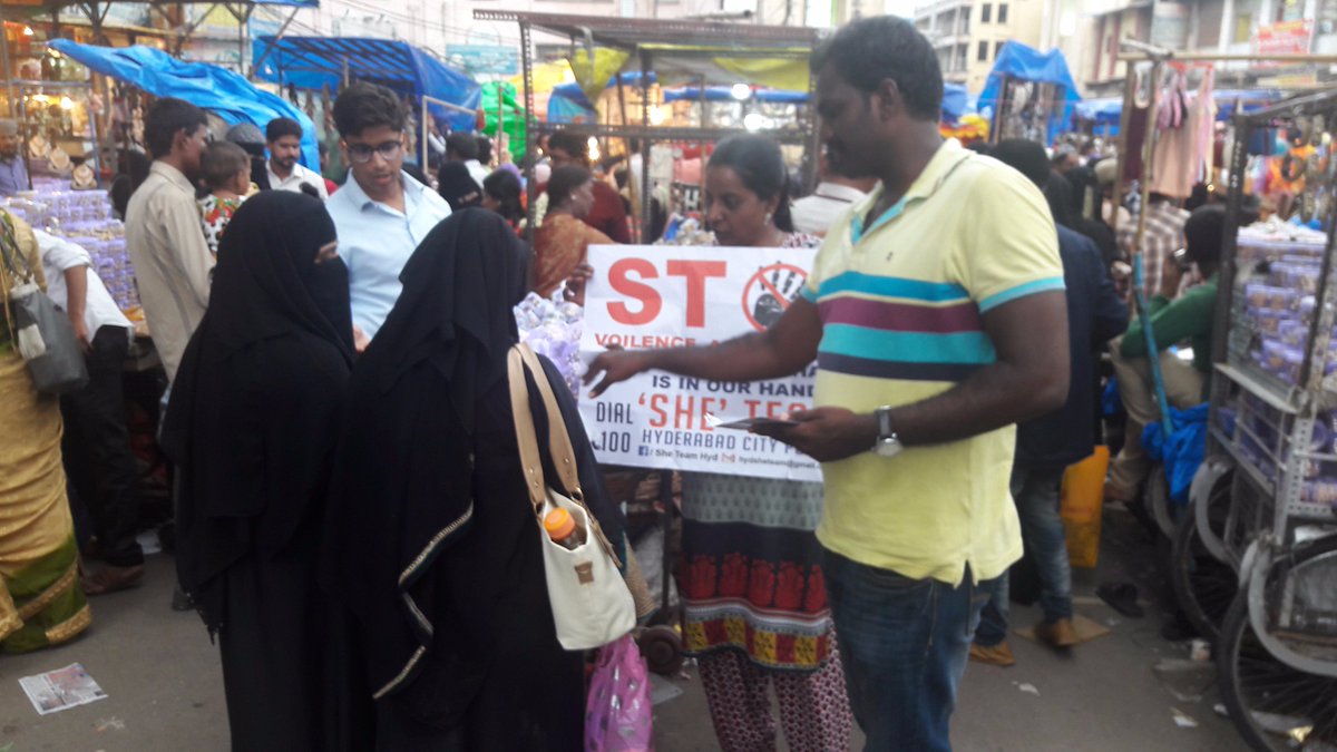 hydsheteam's tweet photo. Observation and awareness campaign of SHE teams..... https://t.co/NqUwLU10yk